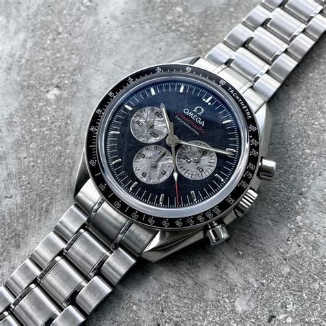 omega speedmaster meteorite for sale|Omega Speedmaster meteorite dial.